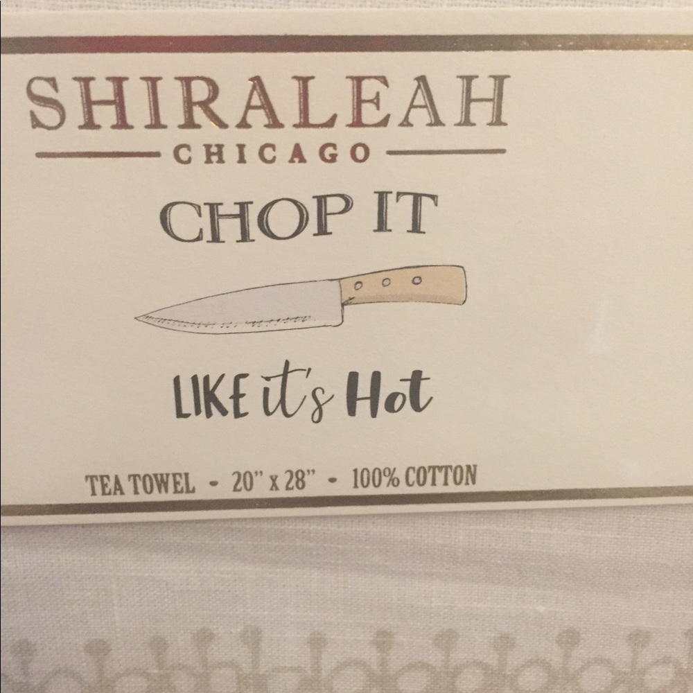 Shiraleah NWT “Chop It Like It’s Hot” Tea Towel